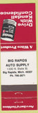 Matchbook Cover - Kendall Oil gas Big Rapids Auto Supply MI