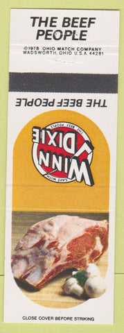 Matchbook Cover - Winn Dixie Grocery Meat Beef