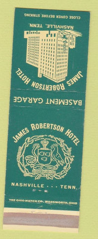 Matchbook Cover - James Robertson Hotel Nashville TN