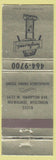 Matchbook Cover - Tanglewood Restaurant Milwaukee WI