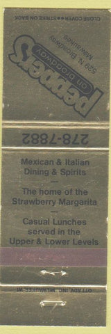 Matchbook Cover - Peppers on Broadway Restaurant Milwaukee WI