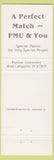 Matchbook Cover - Purdue Memorial Union Boilermakers