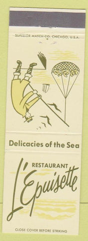 Matchbook Cover - Restaurant L Epuisette seafood Chicago IL