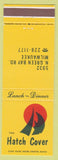 Matchbook Cover - Hatch Cover Restaurant Milwaukee WI