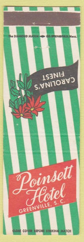 Matchbook Cover - Poinsett Hotel Greenville SC