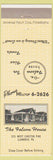 Matchbook Cover - Falcon House Llanerch PA