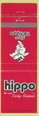 Matchbook Cover - Hippo Party Animal Houston TX