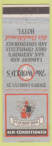 Matchbook Cover - St Anthony Hotel San Antonio TX