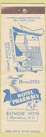 Matchbook Cover - Hotel Pharmacy Biltmore Providence RI