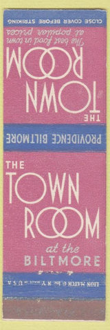 Matchbook Cover - Town Room Providence Biltmore Hotel RI