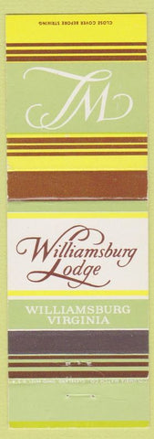 Matchbook Cover - Williamsburg Lodge VA