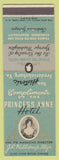 Matchbook Cover - Princess Anne Hotel Fredericksburg VA girlie
