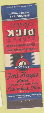Matchbook Cover - Albert Pick Hotels Fort Hayes Columbus OH