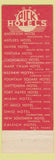 Matchbook Cover - Albert Pick Hotels Fort Meigs Toledo OH