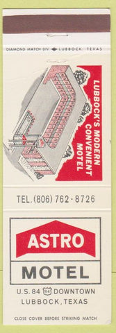 Matchbook Cover - Astro Motel Lubbock TX