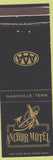 Matchbook Cover - Anchor Motel Nashville TN AAA