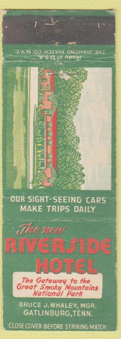 Matchbook Cover - Riverside Hotel Gatlinburg TN WORN