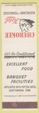 Matchbook Cover - Cherokee Hotel Cleveland TN