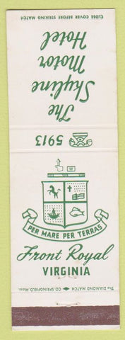 Matchbook Cover - Skyline Motor Hotel Front Royal VA