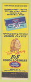 Matchbook Cover - F and F Cough Lozenges girlie