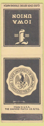 Matchbook Cover - State University of Iowa IA
