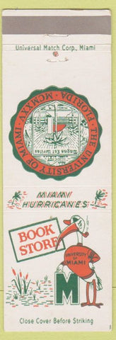 Matchbook Cover - University of Miami FL Hurricanes #1