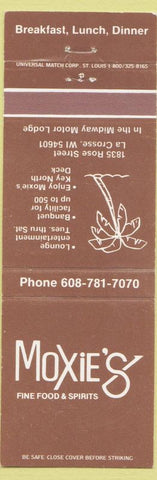Matchbook Cover - Moxie's Restaurant LA Crosse WI