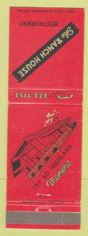 Matchbook Cover - Ranch House Restaurant Memphis TN