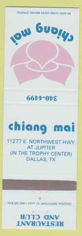 Matchbook Cover - Chiang Mai Restaurant Dallas TX