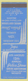 Matchbook Cover - Los Angeles Police Show Shrine Auditorium CA