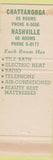 Matchbook Cover - Drake Hotel Nashville TN Chattanooga green
