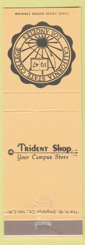 Matchbook Cover - California State College Los Angeles CA Trident Shop