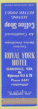 Matchbook Cover - Royal York Hotel Clarksville TN coffee shop