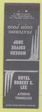 Matchbook Cover - Hotel Robert E Lee Athens TN