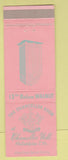 Matchbook Cover - Chancellor Room Hall Philadelphia PA
