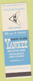 Matchbook Cover - Yankee Motor Inn Warwick RI