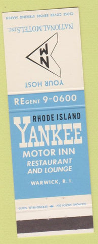 Matchbook Cover - Yankee Motor Inn Warwick RI