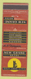 Matchbook Cover - New Grand Hotel Salt Lake City UT