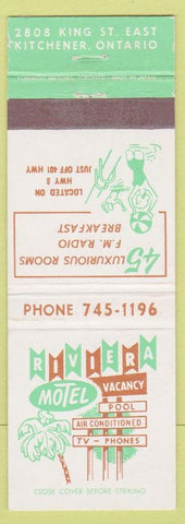 Matchbook Cover - Riviera Motel Kitchener ON