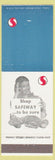 Matchbook Cover - Safeway Grocery girlie blue WEAR