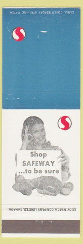 Matchbook Cover - Safeway Grocery girlie blue WEAR