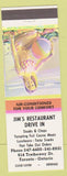 Matchbook Cover - Jim's Restaurant Drive In Toronto ON pinup