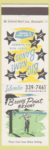 Matchbook Cover - Breezy Point Resort Brainerd MN