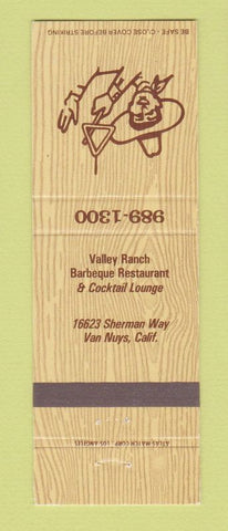 Matchbook Cover - Valley Ranch BBQ Restaurant Van Nuys CA