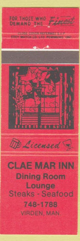Matchbook Cover - Bcae Mar Inn Virden MB