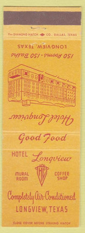 Matchbook Cover - Hotel Longview TX yellow