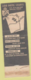 Matchbook Cover - Lido Hotel Courts Dallas TX