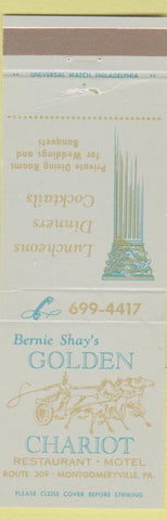 Matchbook Cover - Bernie Shay's Golden Chariot Motel  Montgomeryville PA