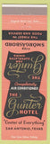 Matchbook Cover - Gunter Hotel San Antonio TX Smorgasbord
