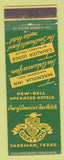 Matchbook Cover - Hotels Sherman TX McKinney Magnolia AR